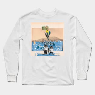 Two sisters collage Long Sleeve T-Shirt